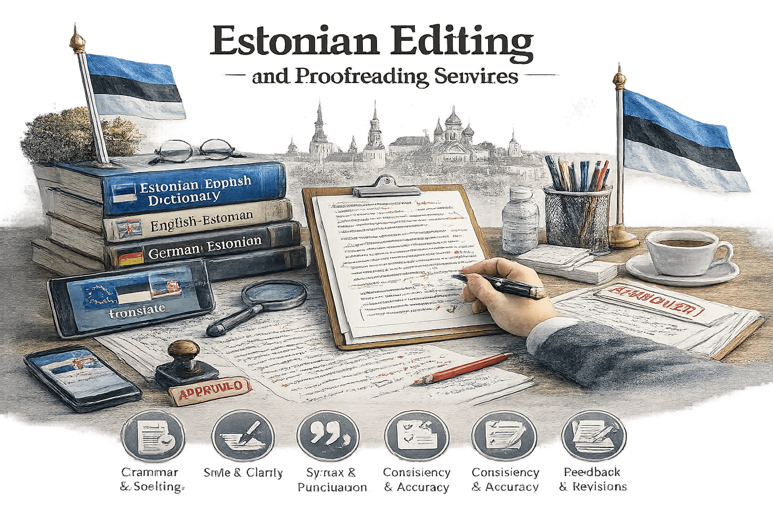 Estonian Editing and Proofreading Services by Lingvopedia with premium language review and document correction workspace