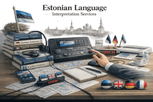 Estonian Language Interpretation Services by Lingvopedia with multilingual communication and interpretation workspace