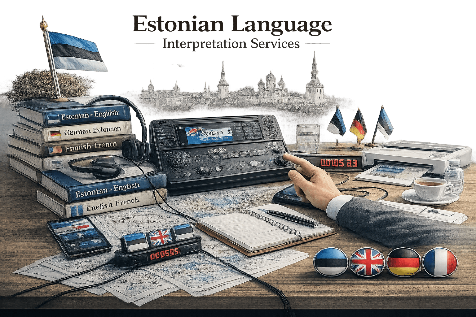 Estonian Language Interpretation Services by Lingvopedia with multilingual communication and interpretation workspace