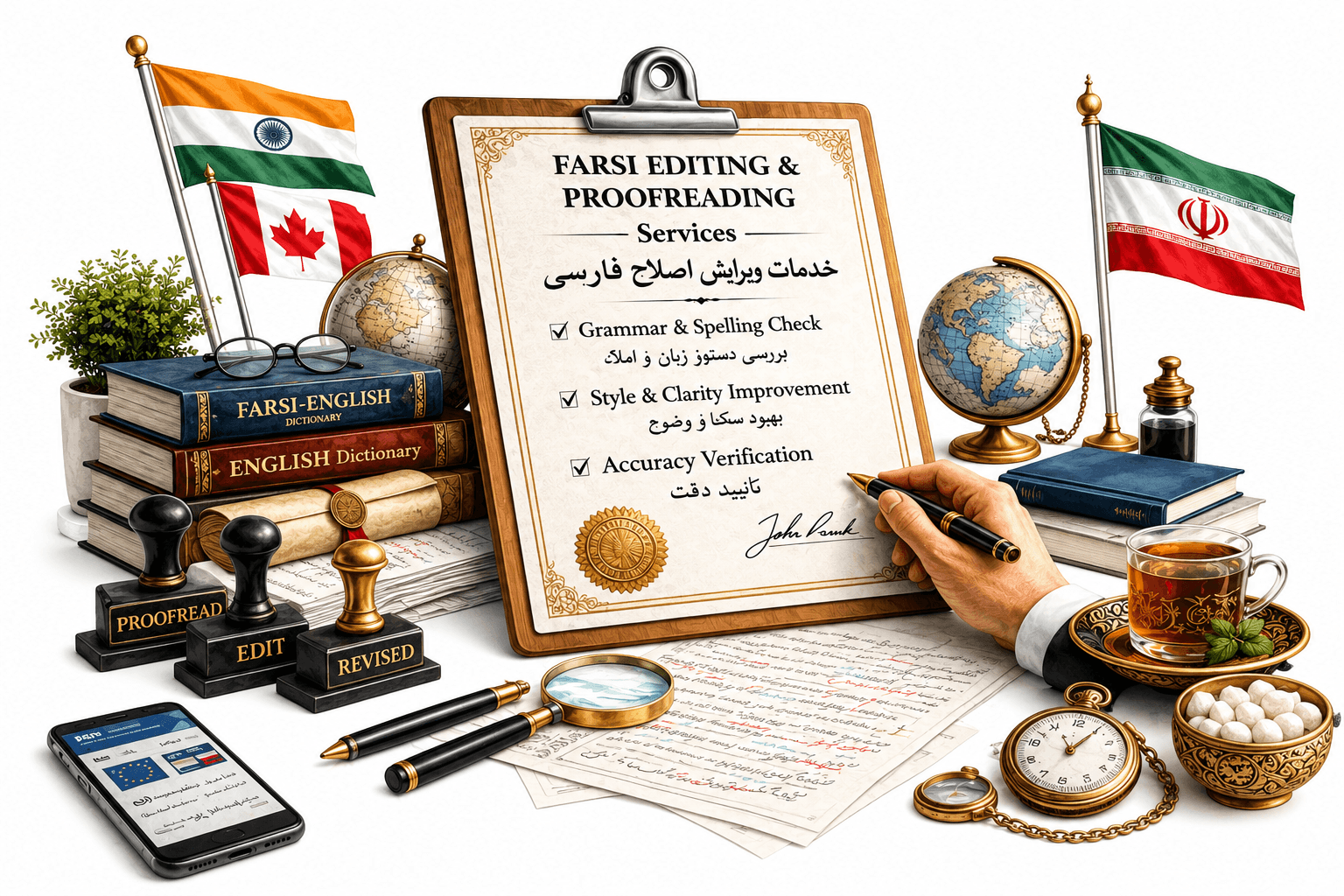 Farsi Editing and Proofreading Services for accurate grammar check and document quality improvement