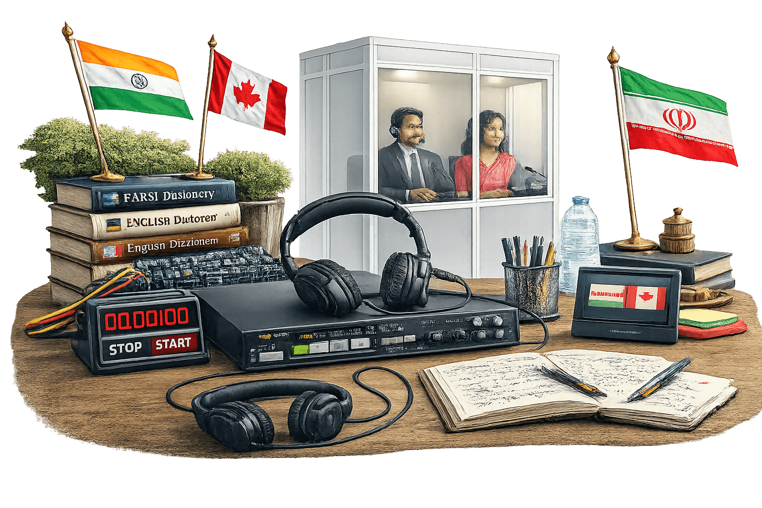 Professional Farsi Language Interpretation Services with expert interpreters for business meetings, conferences, legal discussions, and multilingual communication.