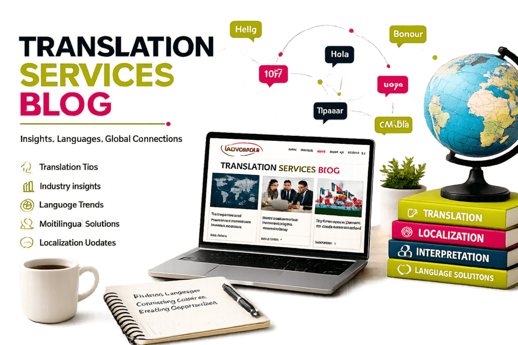 Translation Services Blog banner by Lingvopedia for multilingual communication and language solutions