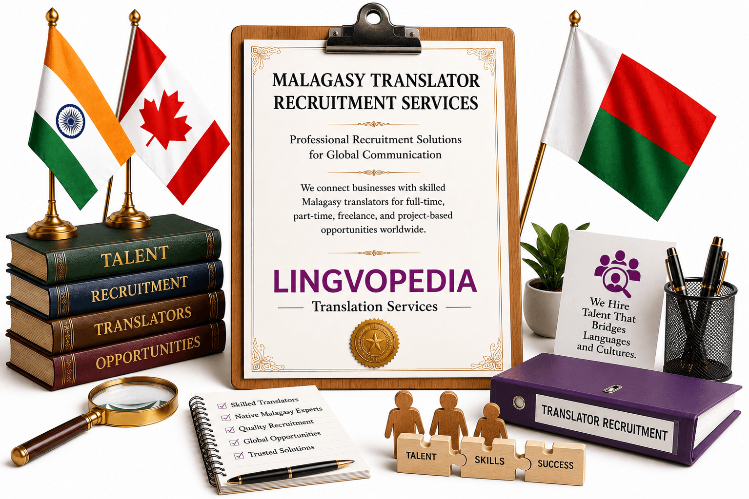 Professional Malagasy Translator Recruitment Services for translators, interpreters, editors, proofreaders, and localization specialists.