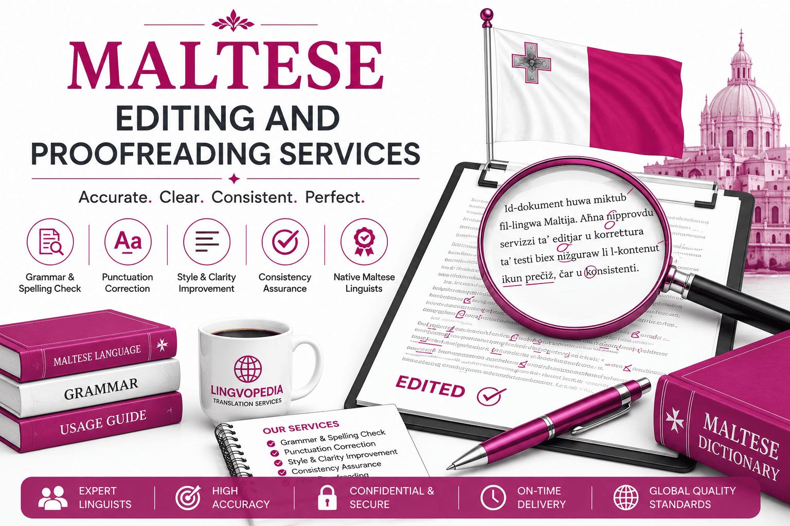 Professional Maltese Editing and Proofreading Services for accurate grammar, spelling, punctuation, and content quality improvement.