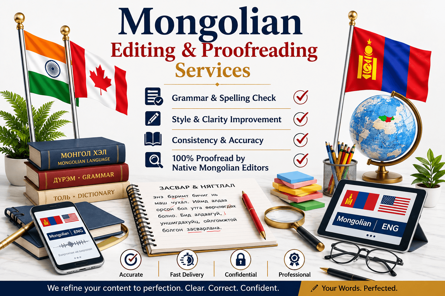 Mongolian Editing and Proofreading Services by Native Mongolian Editors