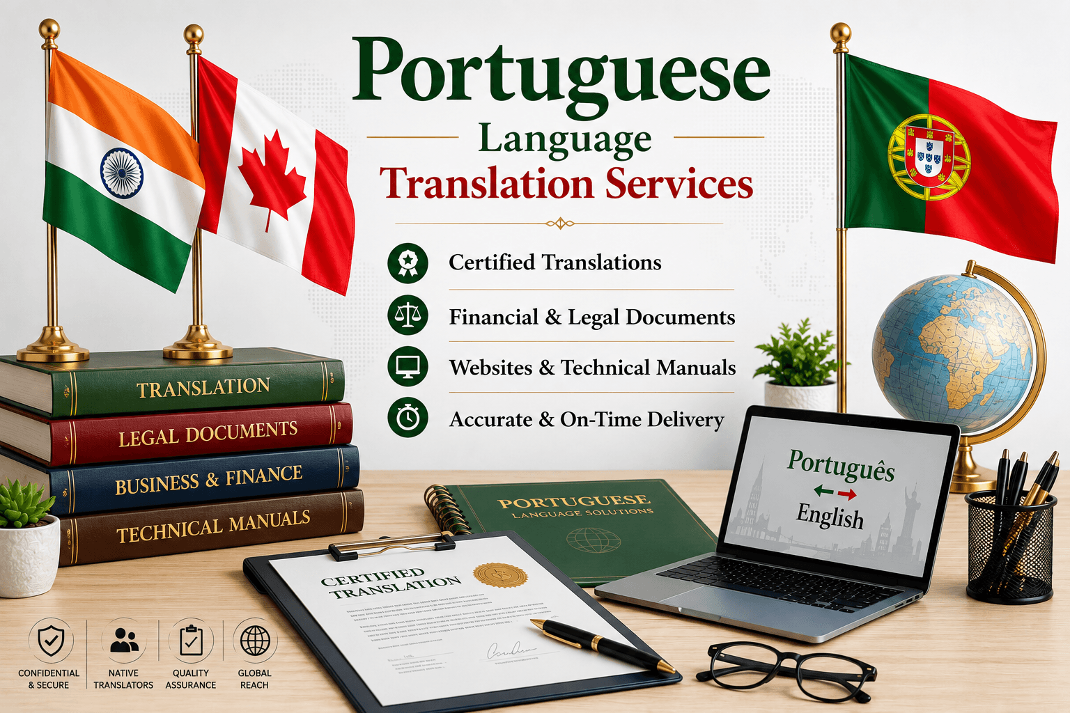 Professional Portuguese Language Translation Services by Lingvopedia with native Portuguese translators for legal, medical, business, technical, certified, and website translation.
