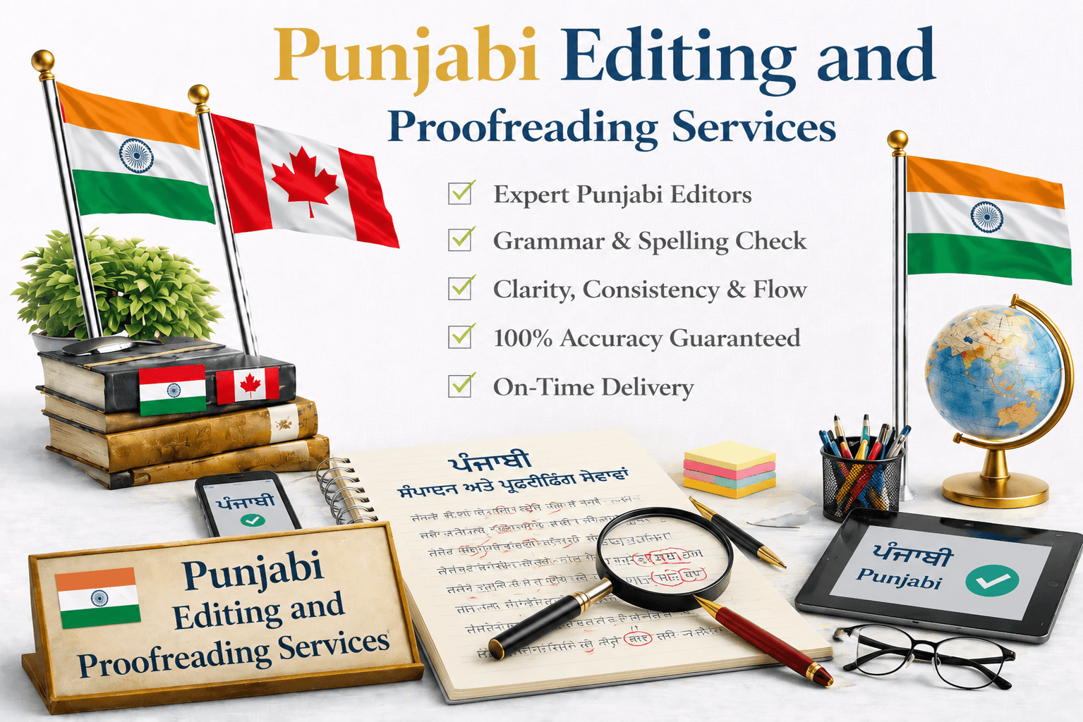 Punjabi Editing and Proofreading Services by Lingvopedia for accurate grammar correction, editing, and professional proofreading.