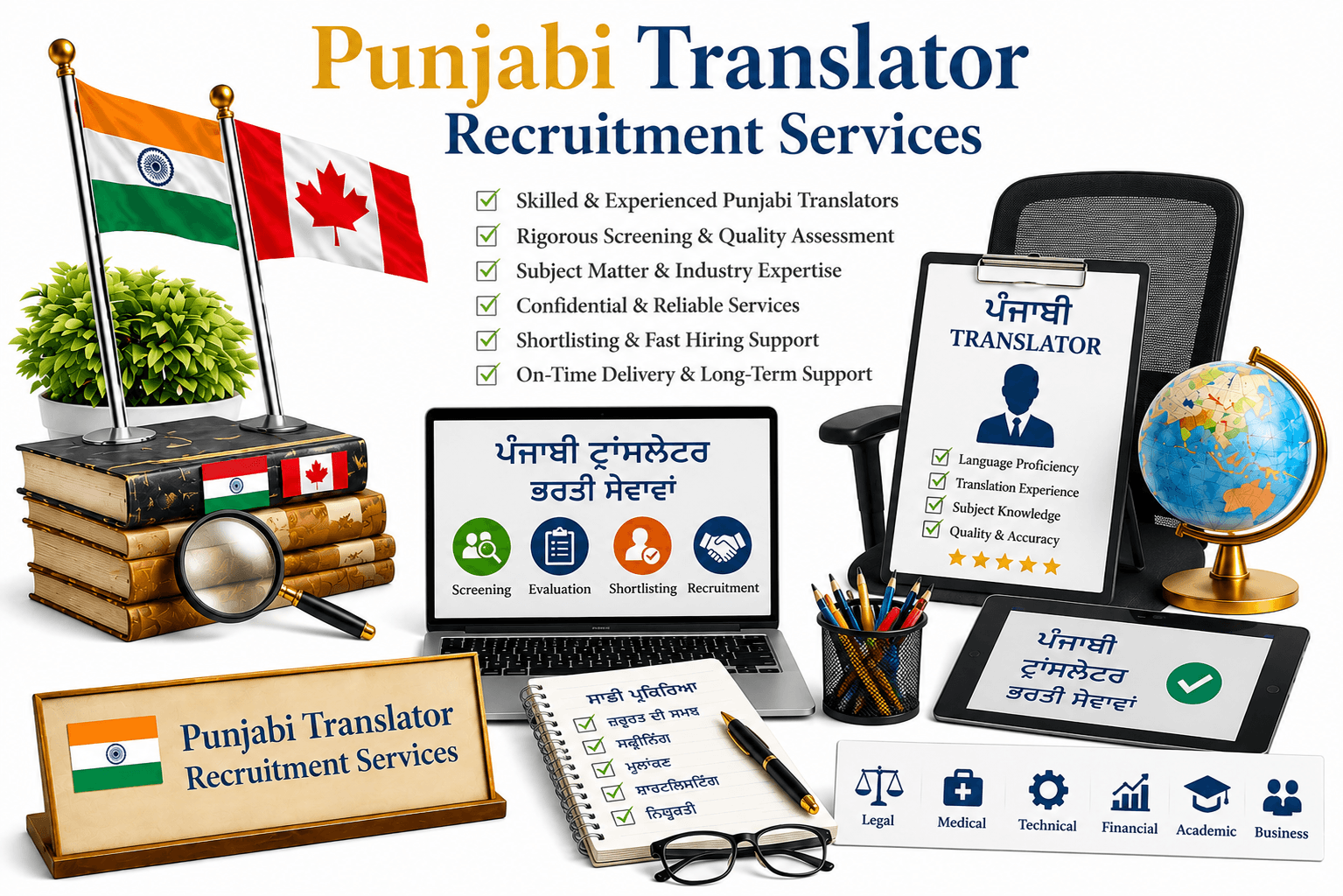 Professional Punjabi Translator Recruitment Services by Lingvopedia for hiring skilled native Punjabi translators across legal, medical, technical, financial, academic, and business domains.