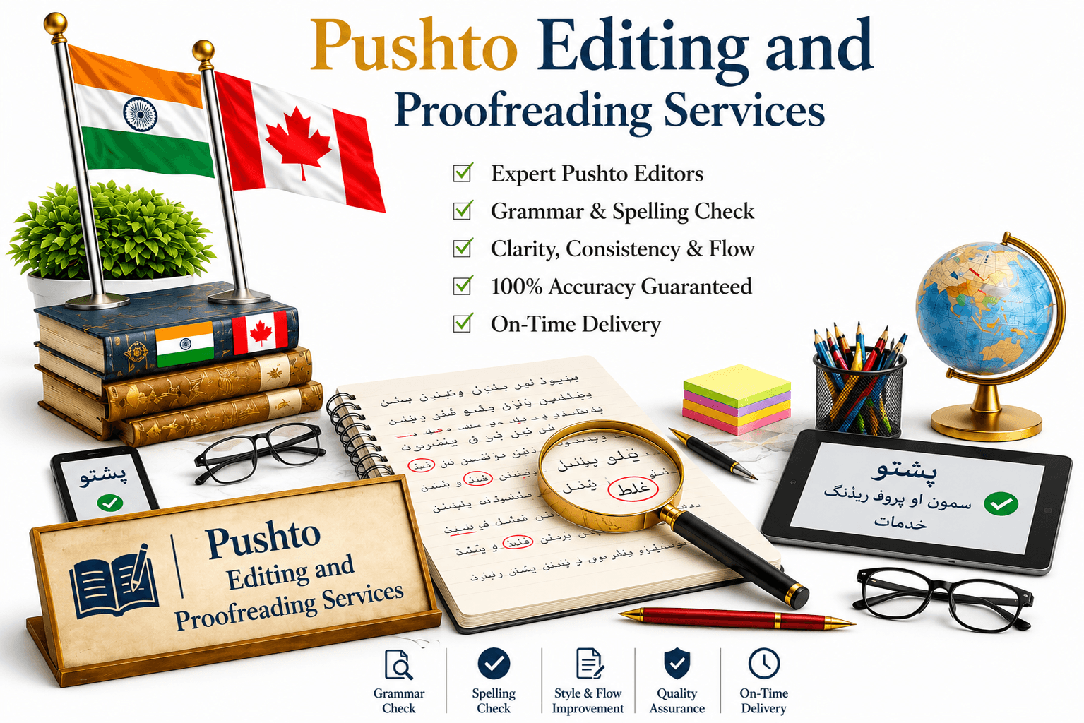 Professional Pushto Editing and Proofreading Services by Lingvopedia for accurate grammar correction, spelling checks, style improvement, and publication-ready documents.