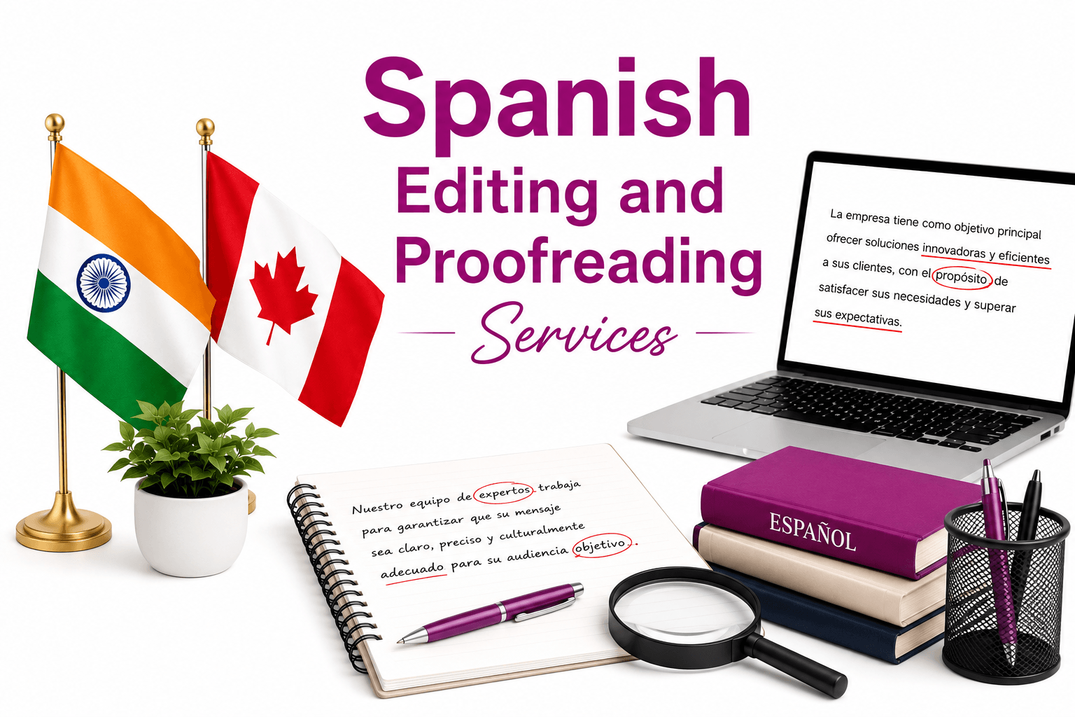 Professional Spanish Editing and Proofreading Services by native Spanish editors for business, legal, academic, medical, technical, and website content.
