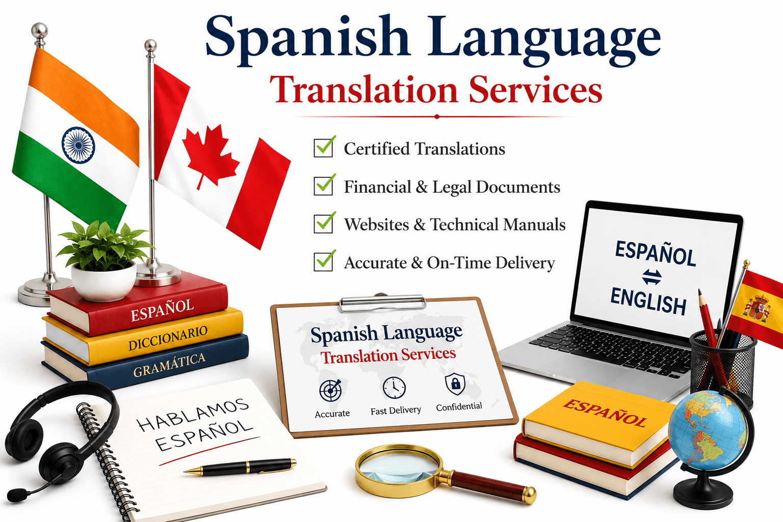 Professional Spanish Translation Services by Lingvopedia with certified Spanish translators for legal, medical, technical, financial, website, and business document translation.